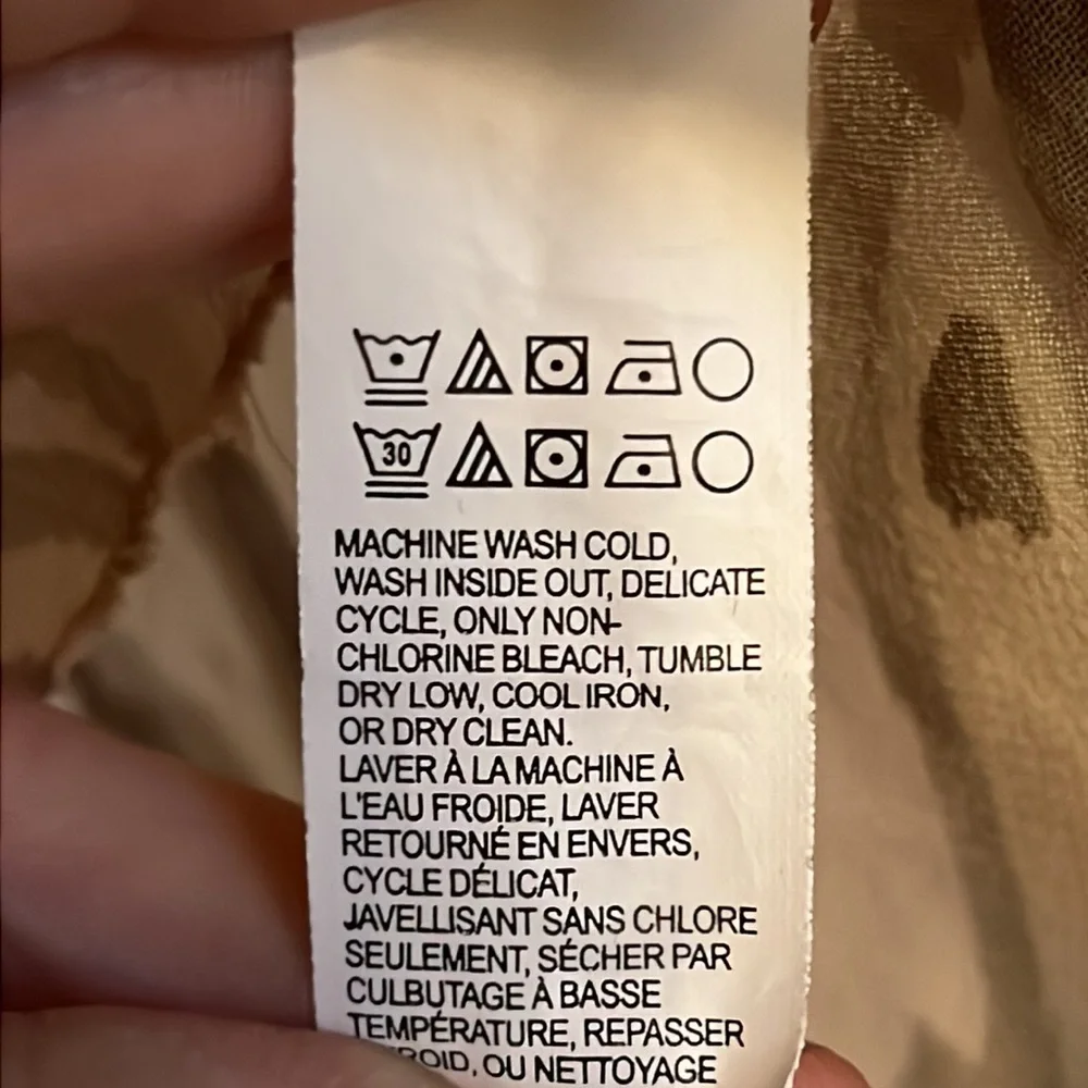 Lucky beautiful natural printed sheer long sleeve blouse - Picture 4 of 6